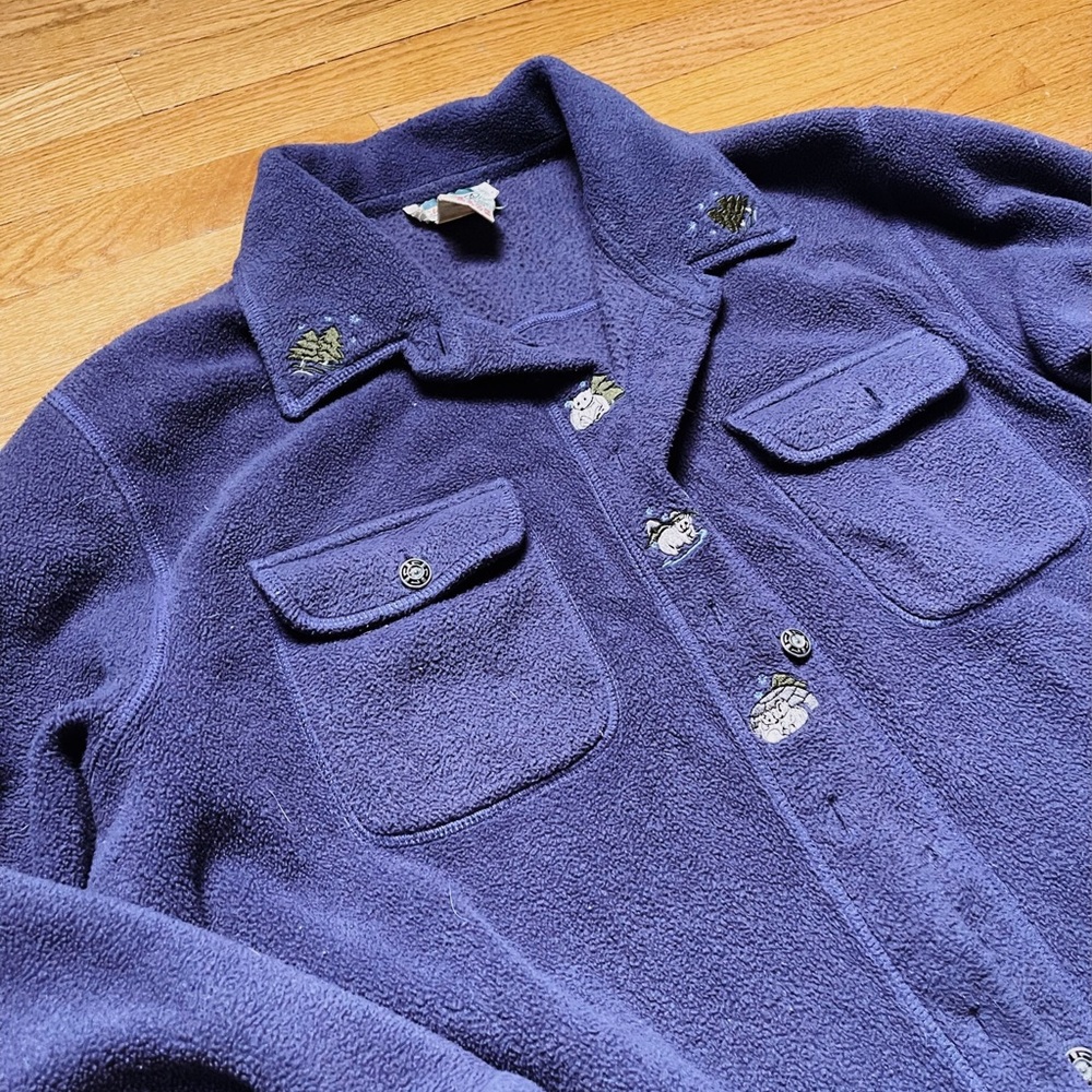 Vintage Bear Embroidery Winter Jacket